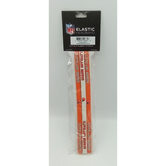 Cleveland Browns NFL Set of 3 Elastic Headbands Pack of 12